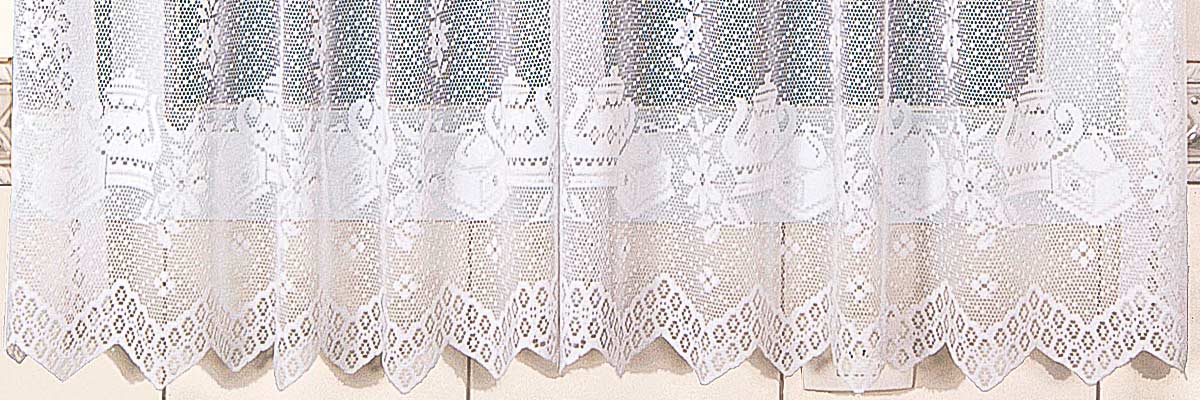 Cortina Bule em Renda com Bandô para Cozinha