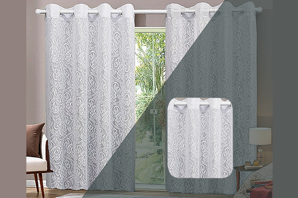 Cortina Matisse em Renda com Forro 100% Poliéster | Corti Lester