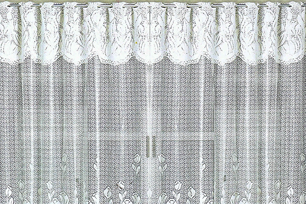 Cortina Tulipinhas em Renda com Bandô Cozinha | Corti Lester