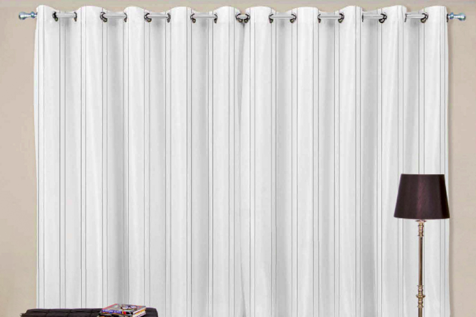 Cortina Pratick Luxo em Voil com Fio Lurex e Forro | Corti Lester