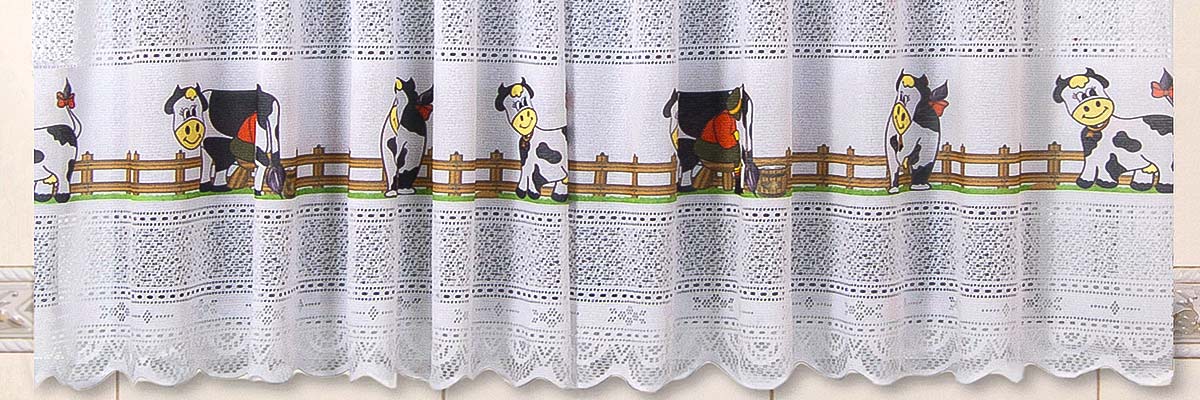 Cortina Bartolini em Renda com Bandô para Cozinha