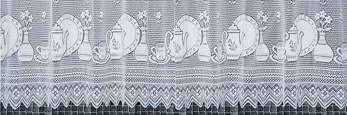 Cortina Pratos em Renda com Bandô Cozinha | Corti Lester