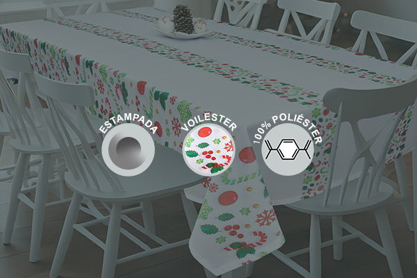 Toalha de Mesa Encanto Natalino em Voil Estampado | Corti Lester