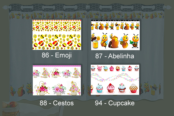 Cortina Nina em Clarity Estampado com Forro 100% Poliéster | Corti Lester