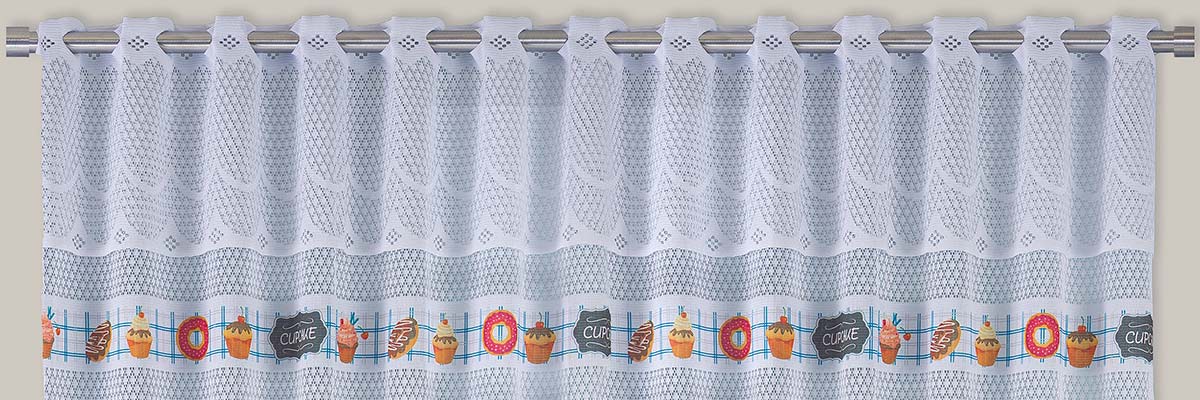 Cortina Botticelli em Renda Com e Sem Bandô para Cozinha