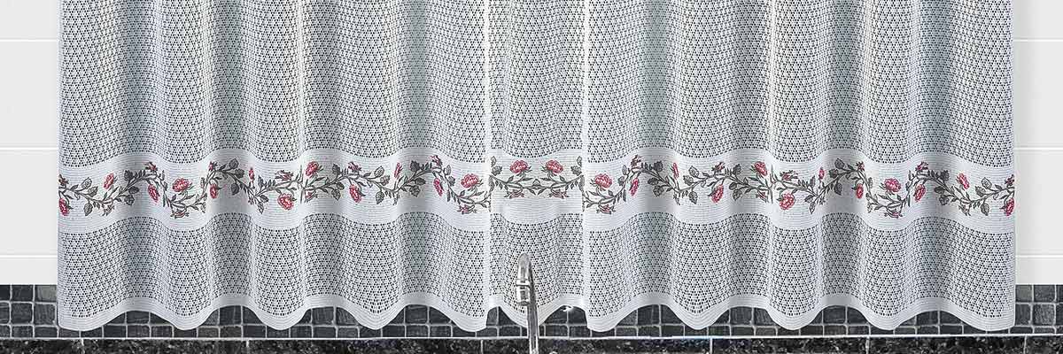 Cortina Botticelli em Renda Com ou Sem Bandô para Cozinha