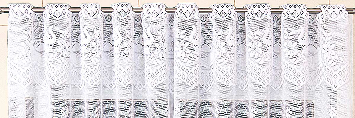 Cortina Bule em Renda com Bandô para Cozinha