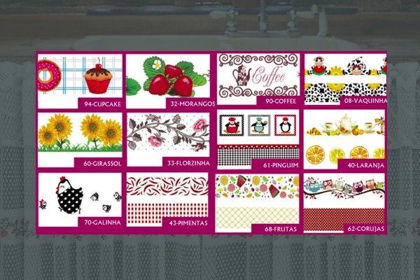 Cortina Botticelli para Pia de Cozinha Renda com Bandô