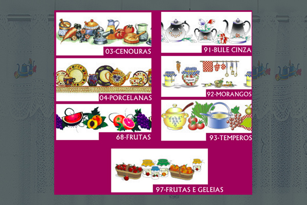 Cortina Bonnard em Renda com Bandô para Cozinha