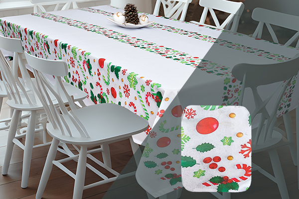 Toalha de Mesa Encanto Natalino em Voil Estampado | Corti Lester