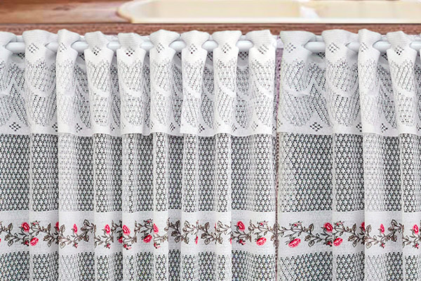 Cortina Botticelli para Pia de Cozinha Renda com Bandô