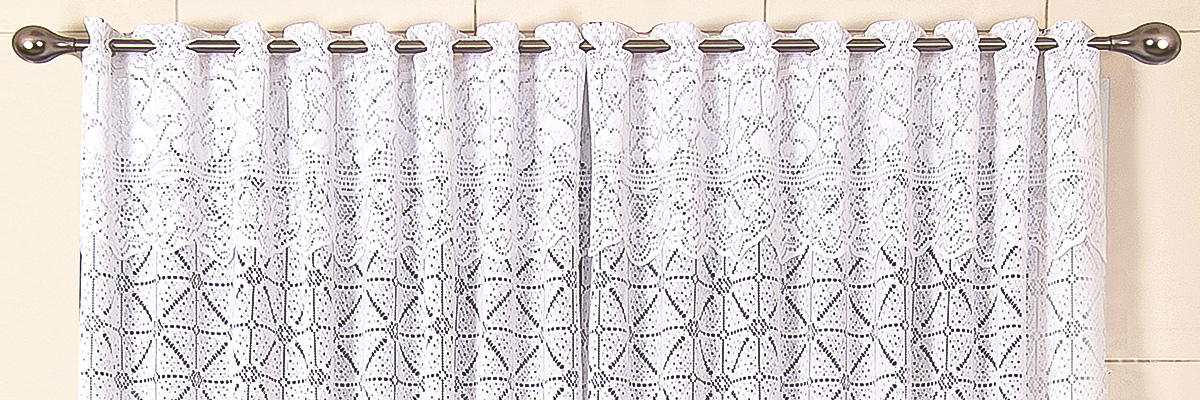 Cortina Van Dyck em Renda com Bandô 100% Poliéster | Corti Lester