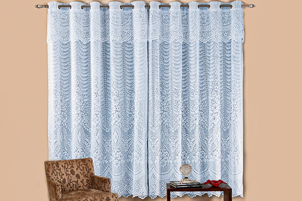 Cortina Brisa em Renda com Bandô e Forro | Corti Lester