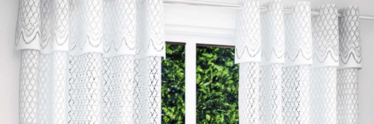 Cortina Suavittá em Renda com Bandô para Cozinha