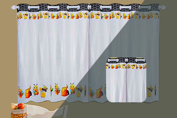 Cortina Nina em Clarity Estampado com Forro 100% Poliéster | Corti Lester