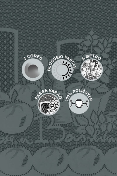 Tecido a metro Denna Passa Varão 100% Poliéster | Corti Lester