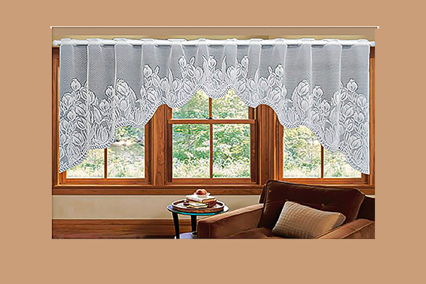 Cortina Cascata Tulipas em Renda Passa Varão | Corti Lester