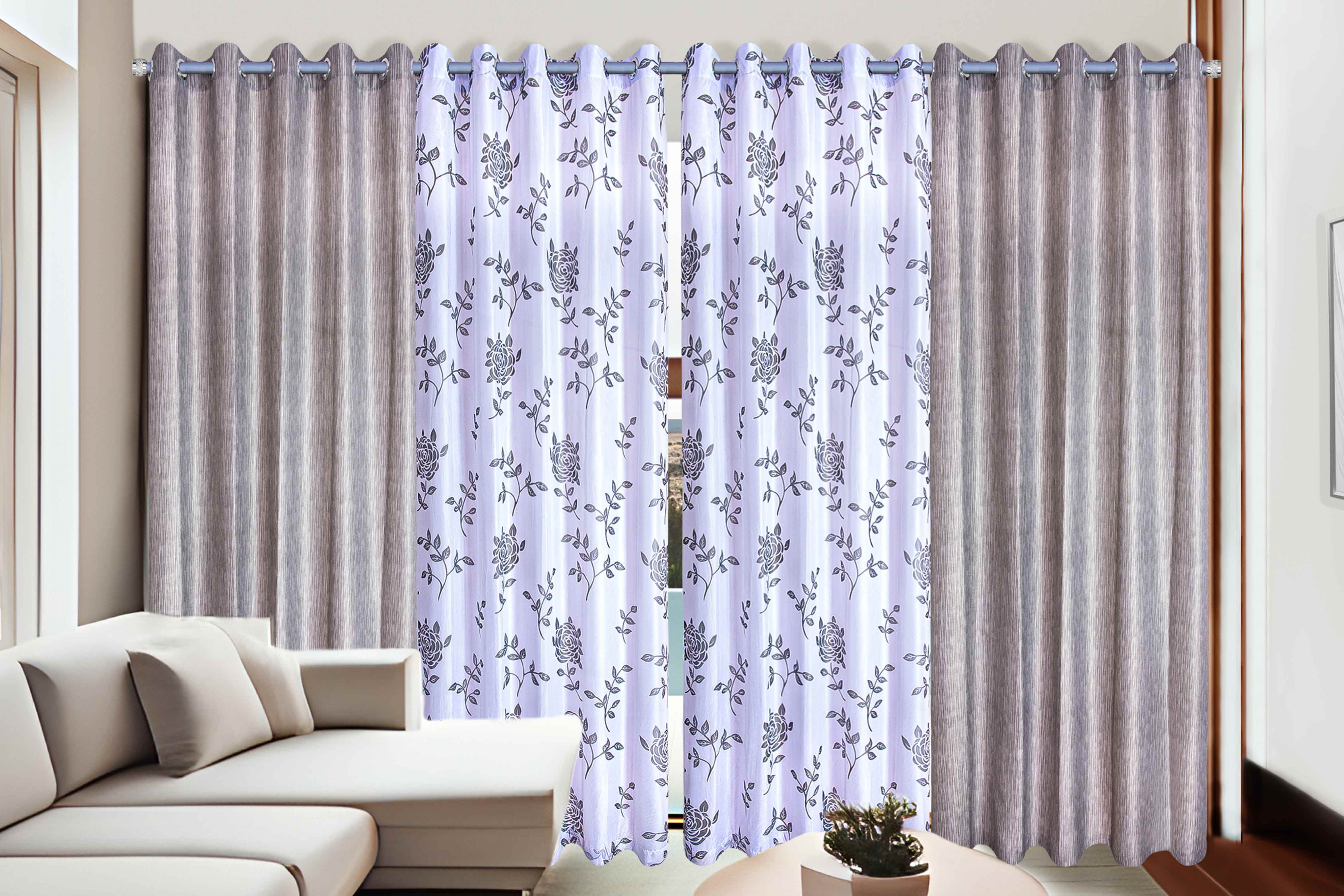 Cortina Elegance Quarto e Sala em Voil Estampado com Forro | Corti Lester