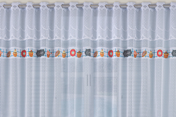 Cortina Botticelli em Renda Com e Sem Bandô para Cozinha