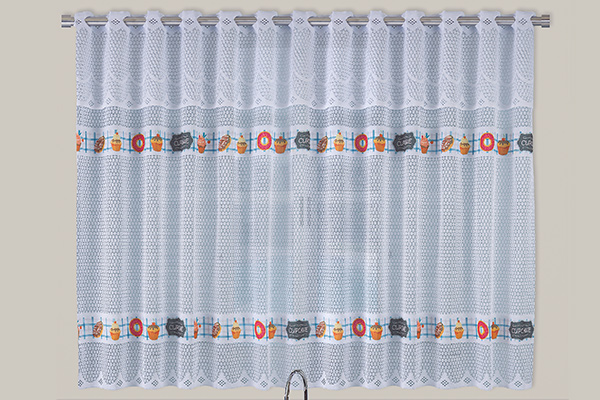 Cortina Botticelli em Renda Com e Sem Bandô para Cozinha