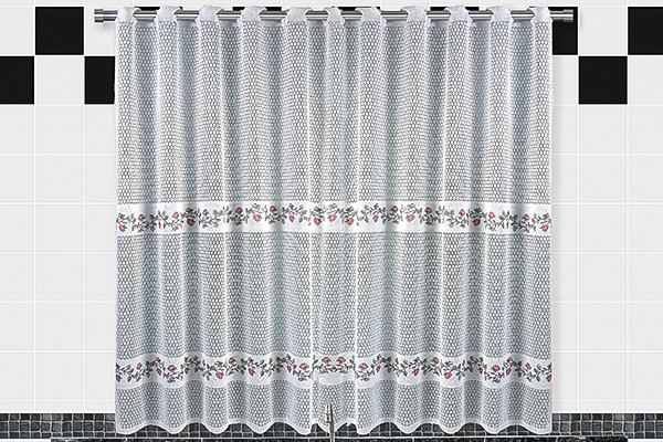 Cortina Botticelli em Renda Com ou Sem Bandô para Cozinha