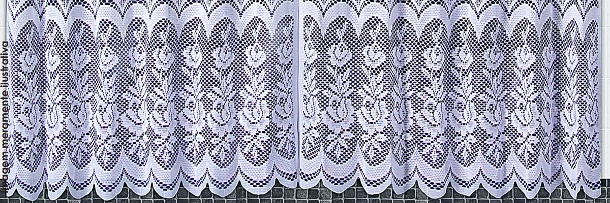 Cortina Karla em Renda com Bandô para Cozinha | Corti Lester