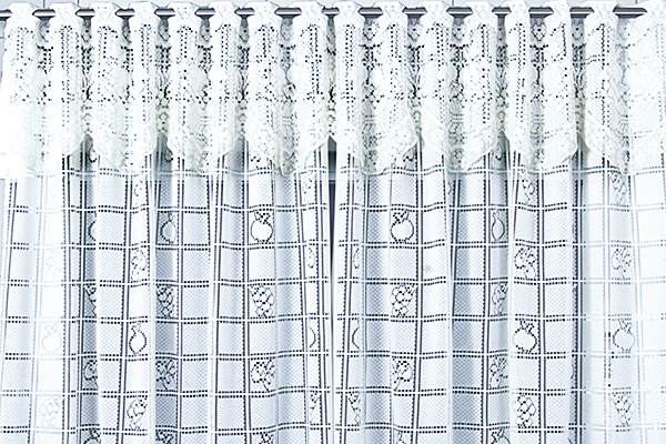 Cortina Frutas em Renda com Bandô para Cozinha |Corti Lester