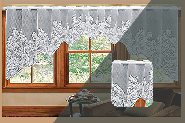 Cortina Cascata Tulipas em Renda Passa Varão | Corti Lester