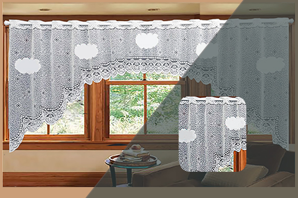 Cortina Cascata Nuvem em Renda Passa Varão | Corti Lester