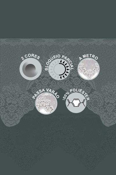 Tecido a Metro FERRI Passa Varão 100% Poliéster